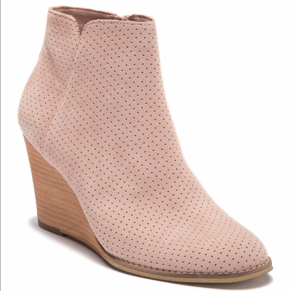SUSINA Hannon Leather Wedge Bootie NIB